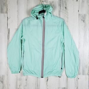 NWOT Peekaboo Beans Mint Green Full Zip Windbreaker Jacket Unisex Size XS